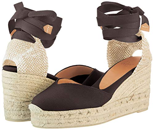 Castañer CHIARA/6ED/001, Alpargata Mujer, Negro, 36 EU