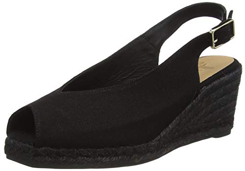 Castañer DOSALIA C/6/001, Alpargata Mujer, Negro, 38 EU