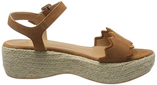 Castañer WALLY/SS20007, Sandalias con cuña Mujer, Camel, 35 EU