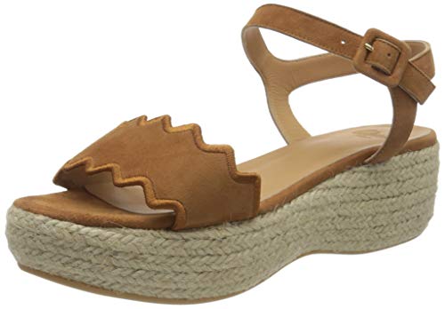 Castañer WALLY/SS20007, Sandalias con cuña Mujer, Camel, 35 EU