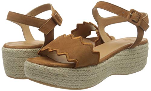 Castañer WALLY/SS20007, Sandalias con cuña Mujer, Camel, 35 EU