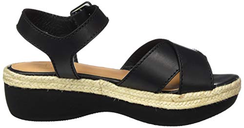 Castañer WILMA/SS20018, Sandalias con cuña Mujer, Negro, 40 EU