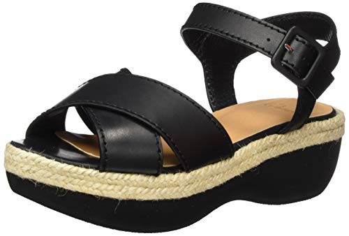 Castañer WILMA/SS20018, Sandalias con cuña Mujer, Negro, 40 EU