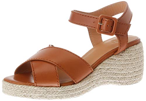 Castañer XISE/SS20018, Sandalias con cuña Mujer, Cuero, 38 EU