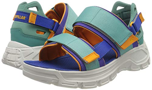 Cat Footwear Progressor, Sandalias de Gladiador Hombre, Multicolor (Deep Periwinkle/Flame Orange/Sea Blue Dazzling Bl Multi), 43 EU