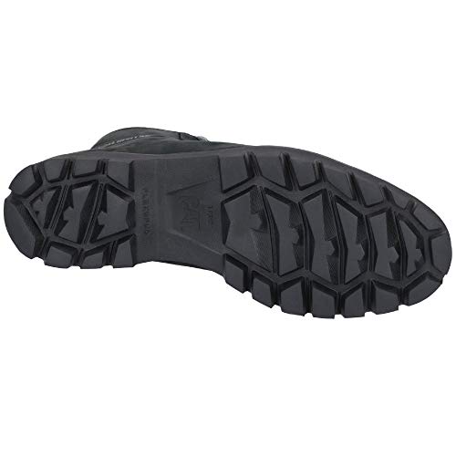 Cat Hombres Grano Entero Cuero Moderno Botas (Base) Negro - Negro, UK 10 (US 11/EU 44)