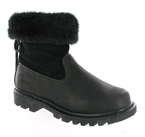 Caterpillar Bruiser Scrunch - Botas de Cuero para Mujer Negro Negro