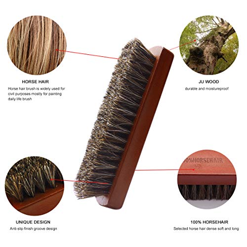 Cepillo para Limpieza Cepillo de Zapatos Juego de cepillos para calzado cepillos de cerdas Naturales Pulido Limpiador para el Cepillo Kit para Zapatos Botas Abrigos Sofá Zapatillas Hogar