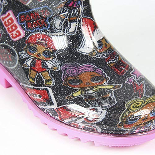 Cerdá Botas Lluvia PVC LOL, Unisex niños, Negro, 32/33 EU
