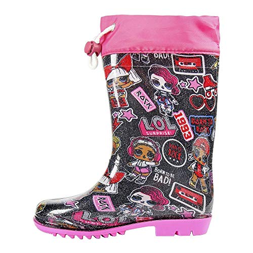 Cerdá Botas Lluvia PVC LOL, Unisex niños, Negro, 33/34 EU