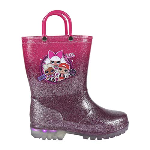 Cerdá Botas Lluvia PVC Luces LOL, Unisex niños, Rosa, 29/30 EU