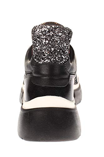 Cetti C-1187 SRA City Glitter Antracita - Zapatillas deportivas con cordones para mujer, color gris, color Gris, talla 40 EU