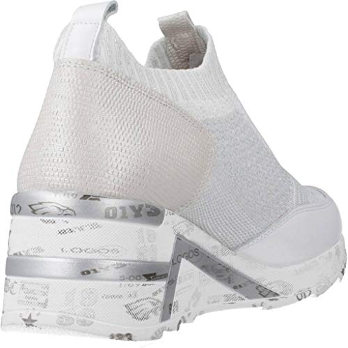 Cetti Calzado Deportivo Mujer V20 Deportivo Knitting Met para Mujer Blanco 38 EU