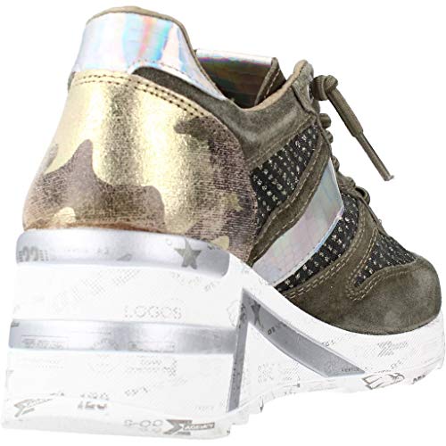 CETTI - Deportivo de cuña Kaki - Cuero para: Mujer Color: Ante RETE Militare Talla: 38