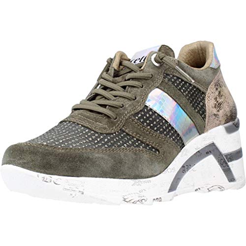 CETTI - Deportivo de cuña Kaki - Cuero para: Mujer Color: Ante RETE Militare Talla: 38