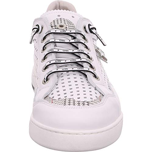 Cetti Zapatillas para hombre C-1181, de piel lisa, color blanco, color Blanco, talla 44 EU