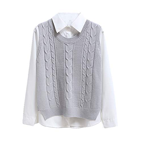 Chaleco Primavera Señoras Chaleco Sin Mangas de Punto Chaleco