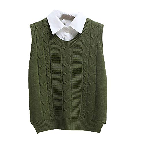 Chaleco Primavera Señoras Chaleco Sin Mangas de Punto Chaleco
