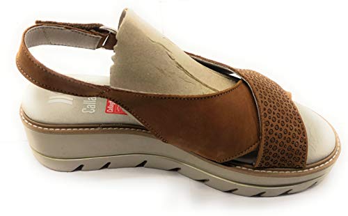 Challaghan 22704 - Sandalias de mujer modelo Long Beach con plantilla ultra suave adaptation Marrón Size: 39 EU