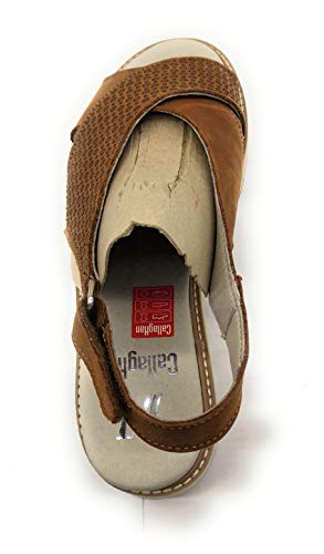 Challaghan 22704 - Sandalias de mujer modelo Long Beach con plantilla ultra suave adaptation Marrón Size: 39 EU