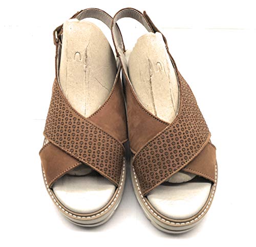 Challaghan 22704 - Sandalias de mujer modelo Long Beach con plantilla ultra suave adaptation Marrón Size: 39 EU