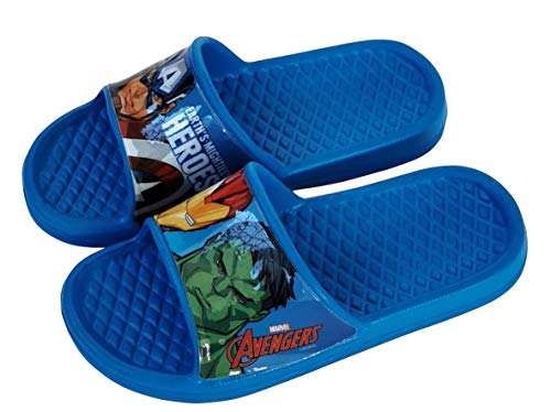 Chanclas Avengers Playa o Piscina - Flip-Flop Avengers Los Vengadores Marvel para niños (Azul, Numeric_30)