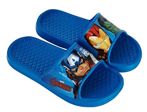 Chanclas Avengers Playa o Piscina - Flip-Flop Avengers Los Vengadores Marvel para niños (Azul, Numeric_30)