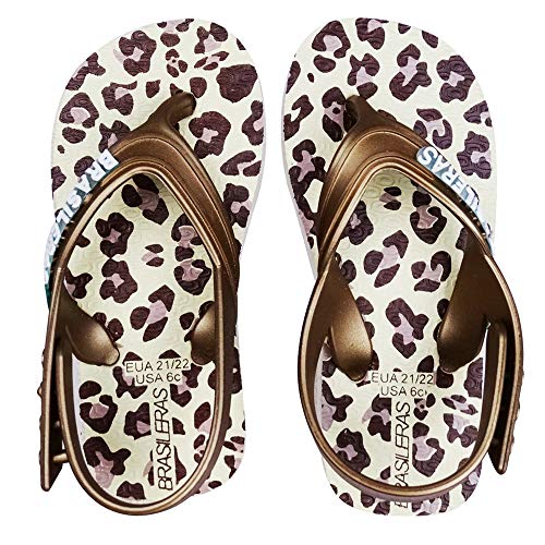 Chanclas de Playa BRASILERAS®,Baby Leo,Hecho en Brazil. Suela Antideslizante del 19 al 26. Bebe para Interior/Exterior.Zapatos de Piscina Verano