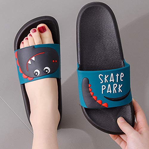 Chanclas de playa Zapatos de Piscina para Niña Niño Sandalias Verano Antideslizante Zapatillas de Baño Casa Hombre Mujer Negro 41/42EU=42/43