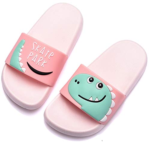 Chanclas de playa Zapatos de Piscina para Niña Niño Sandalias Verano Antideslizante Zapatillas de Baño Casa Hombre Mujer Rosado 26/27 EU