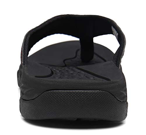 Chanclas Hombre Verano Zapatillas Flip Flops Sandal Zapatos de Playa y Piscina Negro43