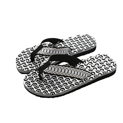 Chanclas Hombres Xinantime Zapatos de Hombre Sandalias de Verano Cómodas Chanclas de Masaje Zapatilla Masculina Chanclas Interiores y Exteriores (41, Negro)