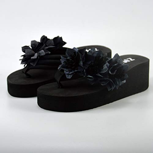 Chanclas Mujer Sandalias Mujer Verano 2019 Zapatos de Plataforma Cuña Playa Zapatillas Planas Sandalias de Punta Abierta Casual Fiesta Roman Tacones Altos Sandalias vpass