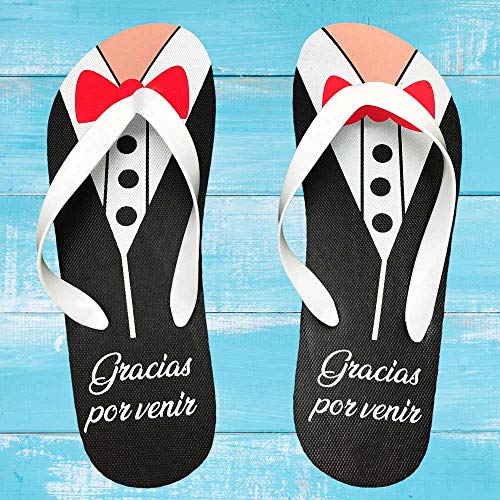 Chanclas Novios Gracias por Venir (Pack de 12 Pares) Detalles de Boda Comprar Online