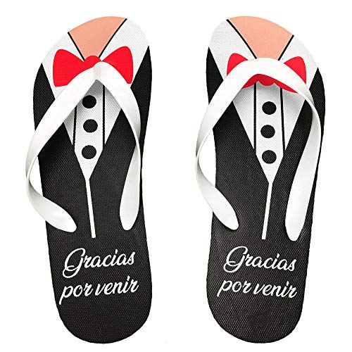 Chanclas Novios Gracias por Venir (Pack de 12 Pares) Detalles de Boda Comprar Online