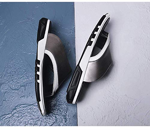 Chanclas Zapatillas cómodas para Playa/Piscina, Desodorante Antideslizante Transpirable, Sandalias de Cuero de Playa Chanclas para Hombres, Mujeres y Hombres Zapatillas Antideslizantes s