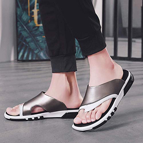 Chanclas Zapatillas cómodas para Playa/Piscina, Desodorante Antideslizante Transpirable, Sandalias de Cuero de Playa Chanclas para Hombres, Mujeres y Hombres Zapatillas Antideslizantes s