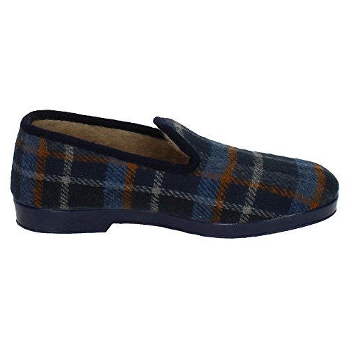 CHAPINES 91 Cuadros PAÑO Cerrada Hombre Zapatillas CASA Azul 40