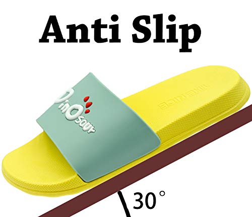 ChayChax Zapatillas de Baño para Niños Ligero Bañarse Chanclas de Casa Suave Zapatos de Playa y Piscina para Niña Niño,Rosa Rojo,27/28 EU