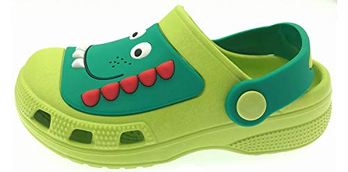 ChayChax Zuecos Unisex Niños Lindo Sandalias de Playa y Piscina Infantil Niña Niño Antideslizante Zapatillas Verano Zapatos de Jardín Agua, Verde, 23/24 EU