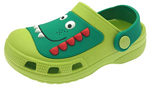 ChayChax Zuecos Unisex Niños Lindo Sandalias de Playa y Piscina Infantil Niña Niño Antideslizante Zapatillas Verano Zapatos de Jardín Agua, Verde, 23/24 EU