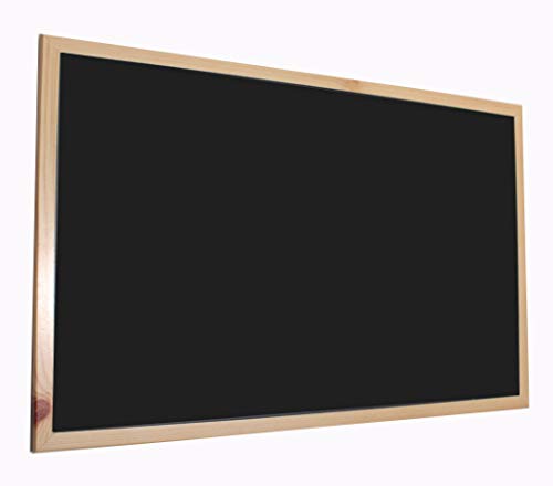 Chely Intermarket, Pizarra Negra 40x60 cm, Enmarcado con Madera sólida, Ideal para Uso Educativo, hostelería y tablón de anuncios. Apto para Uso con Tiza y rotulador de Pizarra.(550-40x60-0,75)