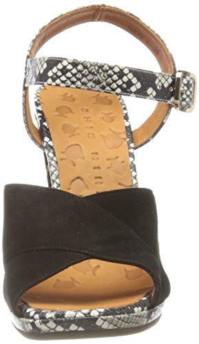 Chie Mihara AILA, Sandalia con Pulsera Mujer, Negro (Ante Negro Ante Negro Mambo Natur Ante Negro Ante Negro Mambo Natur), 41 EU