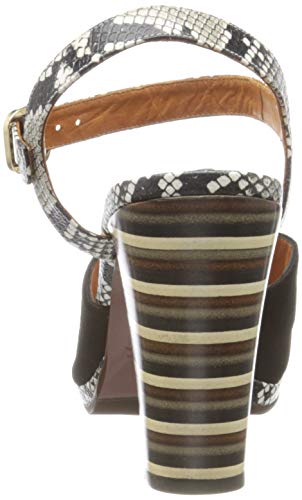Chie Mihara AILA, Sandalia con Pulsera Mujer, Negro (Ante Negro Ante Negro Mambo Natur Ante Negro Ante Negro Mambo Natur), 41 EU