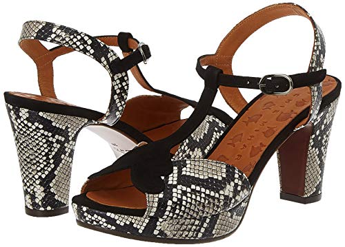 Chie Mihara egista, Sandalia con Pulsera para Mujer, Negro Mambo Natur Ante Negro Mambo Natur Ante Negro, 40 EU