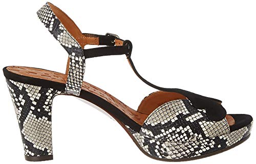 Chie Mihara egista, Sandalia con Pulsera para Mujer, Negro Mambo Natur Ante Negro Mambo Natur Ante Negro, 40 EU