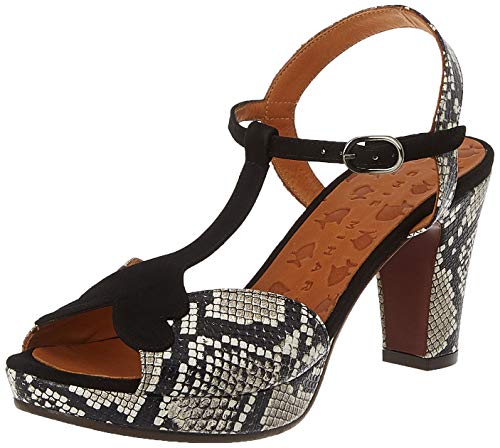 Chie Mihara egista, Sandalia con Pulsera para Mujer, Negro Mambo Natur Ante Negro Mambo Natur Ante Negro, 40 EU