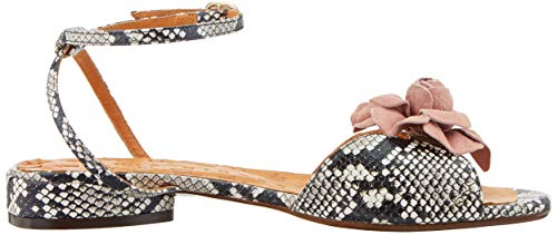 Chie Mihara Violeta36, Sandalia con Pulsera para Mujer, Beige (Mambo Natur Flor Ante Vintage Mambo Natur Flor Ante Vintage), 39 EU