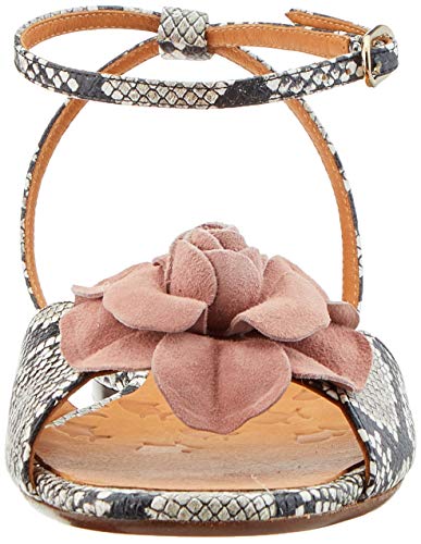 Chie Mihara Violeta36, Sandalia con Pulsera para Mujer, Beige (Mambo Natur Flor Ante Vintage Mambo Natur Flor Ante Vintage), 39 EU