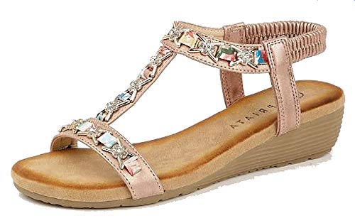 Cipriata, Sandalal de Mujer, Oro Rosa, Talla 36 EU / 3 UK